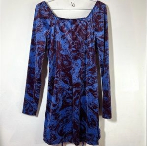 Beautiful Large Ruched Velvet Bodycon Dress Wild Fable. Like New - Picture 4 of 6